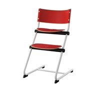 Flex barnestol rød/hvid