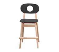 Hukit stol inkl. fodstøtte, højde 53 cm