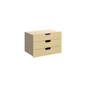 Fixa 2:1 skuffemodul m/ 3 skuffer og greb D35 cm