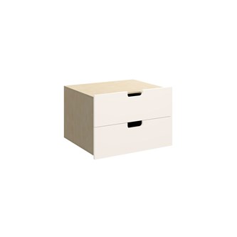 Fixa 2:1 skuffemodul m/ 2 skuffer og greb D45 cm
