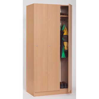 Garderobeskab 3 rum hvid 86x55x190 cm