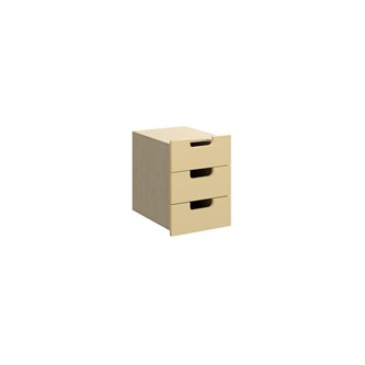 Fixa 1:1 skuffemodul m/ 3 skuffer og greb D35 cm