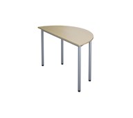 12:38 FSC bord akustiklaminat halvrundt 120x60 cm sølv understel
