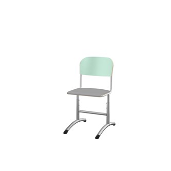 Matte FSC stol sh 38-51 cm lille sæde sølv stel