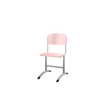 Matte FSC stol sh 38-51 cm stort sæde sølv stel