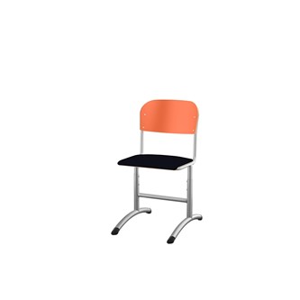 Matte FSC stol sh 38-51 cm stort sæde sølv stel