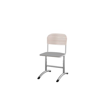 Matte FSC stol sh 38-51 cm lille sæde sølv stel