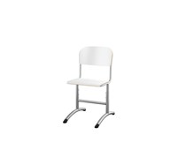Matte FSC stol sh 38-51 cm lille sæde sølv stel
