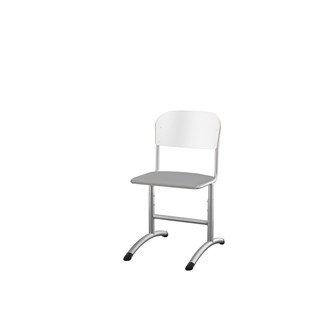 Matte FSC stol sh 38-51 cm lille sæde sølv stel