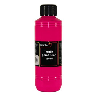 Lekolar tekstilmaling neonfarver 4x250 ml