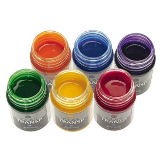 Glas- og porcelænsmaling transparent 6-pak