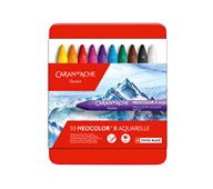 Caran d'Ache NEOCOLOR II akvarelkridt 10-pak