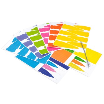 Papirfjer ensfarvede