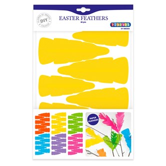 Papirfjer ensfarvede