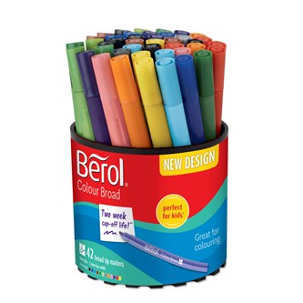 Berol Colour Broad tuscher 42 stk.