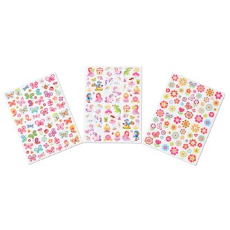 Klistermærker eventyr, sommerfugle og blomster