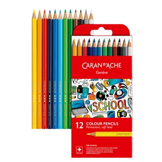 Caran d'Ache Swisscolor farveblyanter 12-pak