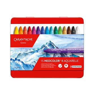 Caran d'Ache NEOCOLOR ll akvarelkridt 15-pak