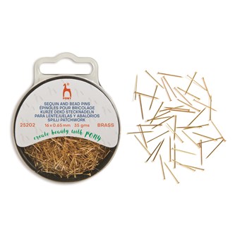 Perle- og pailletnåle messing