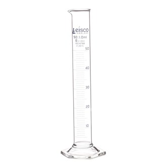 Målecylinder af glas 50 ml