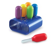 Pædagogisk materiale: Jumbo pipetter i stativ 6 stk. 55032