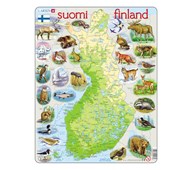 Puslespil - Danmarkskort med dyr