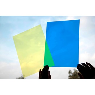 Transparente A4-ark i farver