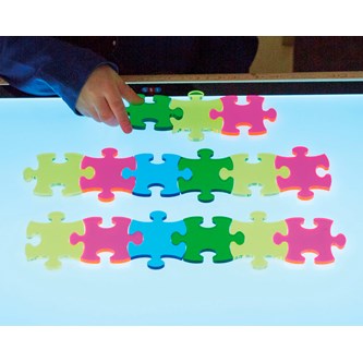 Puslespilsbrikker til lysbord