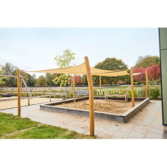 Lekolar dobbelt solsejl m/stolper 7,2x3,6 m