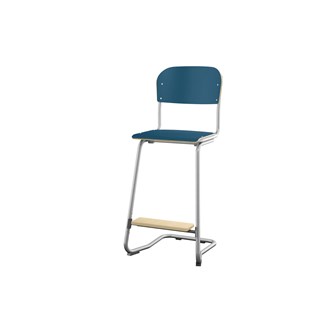 Matte FSC stol sh 63 cm stort sæde sølv stel