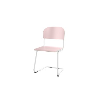 Matte FSC stol sh 45 cm stort sæde hvidt stel