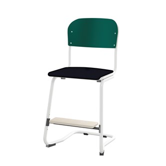 Matte FSC stol sh 50 cm lille sæde hvidt stel