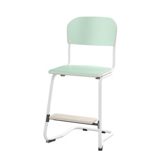 Matte FSC stol sh 50 cm lille sæde hvidt stel