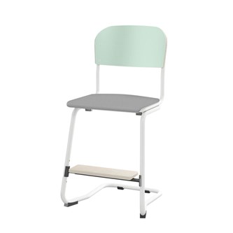 Matte FSC stol sh 50 cm lille sæde hvidt stel