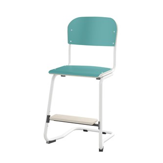 Matte FSC stol sh 50 cm lille sæde hvidt stel