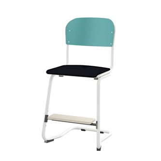 Matte FSC stol sh 50 cm lille sæde hvidt stel