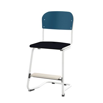 Matte FSC stol sh 50 cm lille sæde hvidt stel