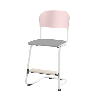 Matte FSC stol sh 50 cm lille sæde hvidt stel