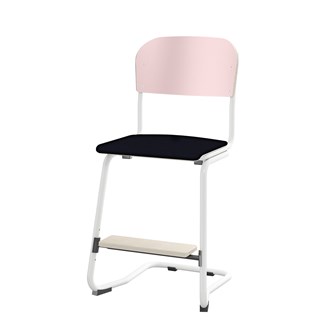 Matte FSC stol sh 50 cm lille sæde hvidt stel