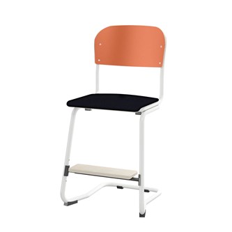 Matte FSC stol sh 50 cm lille sæde hvidt stel