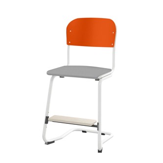 Matte FSC stol sh 50 cm lille sæde hvidt stel