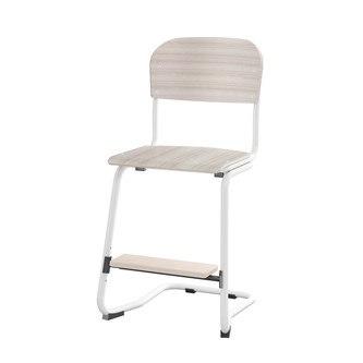 Matte FSC stol sh 50 cm lille sæde hvidt stel