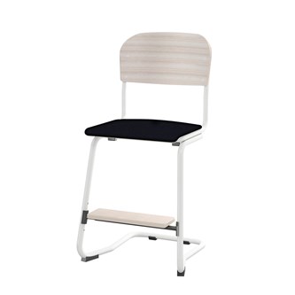 Matte FSC stol sh 50 cm lille sæde hvidt stel