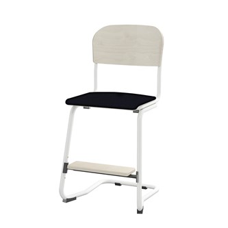 Matte FSC stol sh 50 cm lille sæde hvidt stel