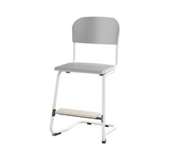 Matte FSC stol sh 50 cm lille sæde hvidt stel
