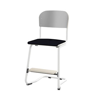 Matte FSC stol sh 50 cm lille sæde hvidt stel
