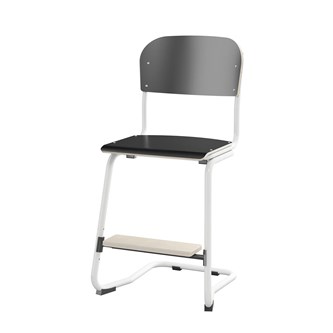 Matte FSC stol sh 50 cm lille sæde hvidt stel