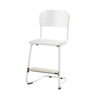 Matte FSC stol sh 50 cm lille sæde hvidt stel