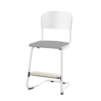 Matte FSC stol sh 50 cm lille sæde hvidt stel