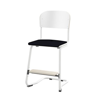 Matte FSC stol sh 50 cm lille sæde hvidt stel